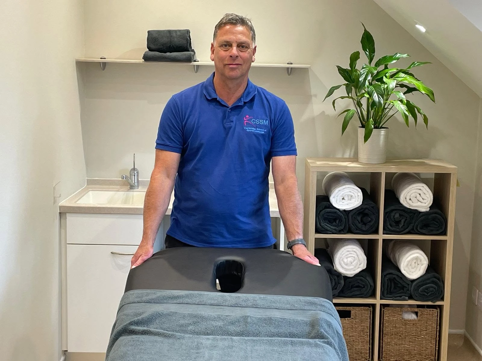 Andy Blacklock in his treatment room at AB Soft Tissue Therapy